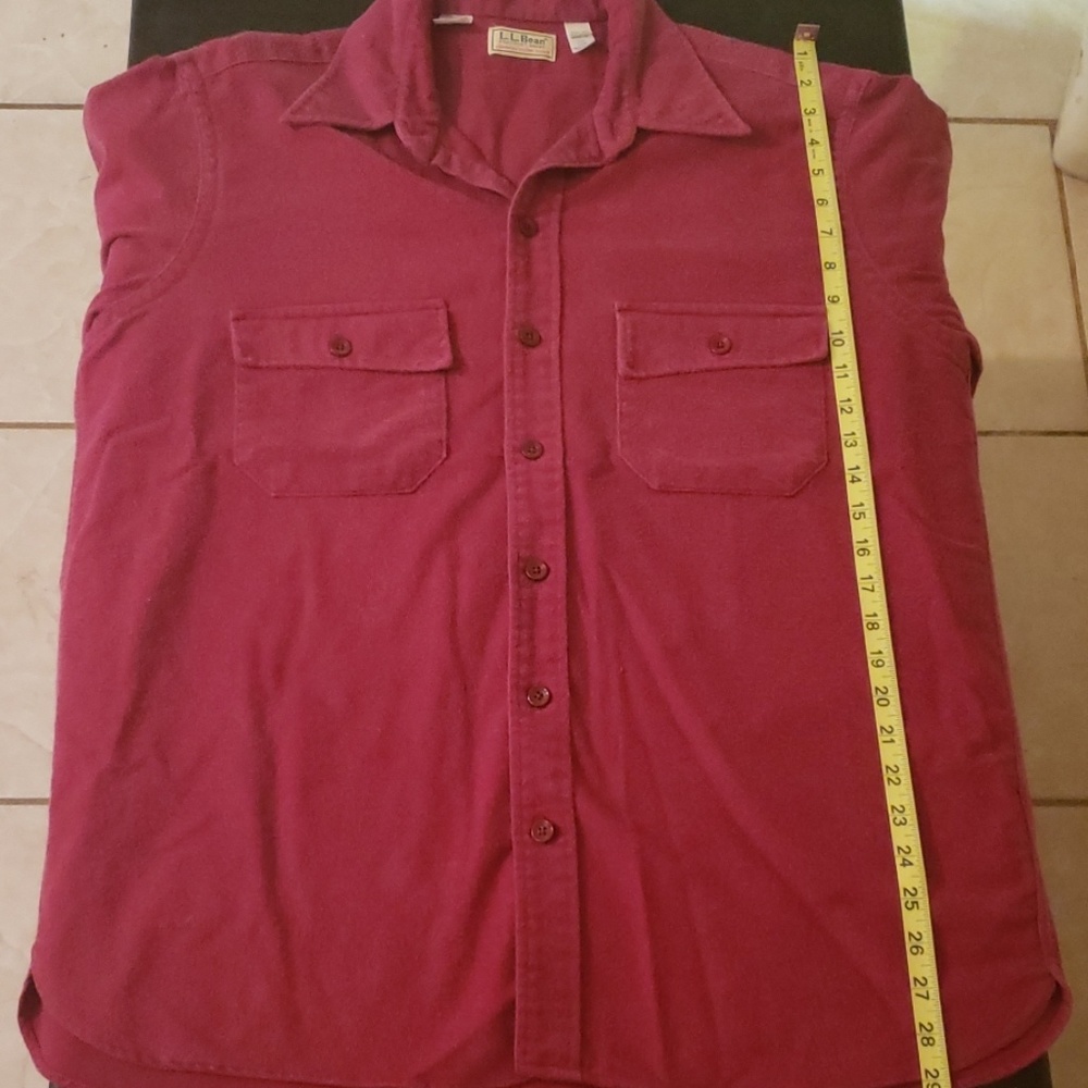 LL Bean Made in USA Red Chamois long sleeve shirt